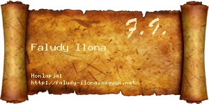 Faludy Ilona névjegykártya